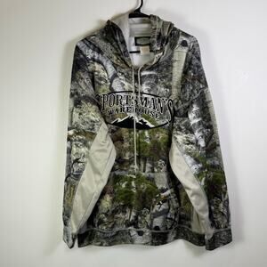 sportsman warehouse camo mens y2k distressed hoodie size 2xl
